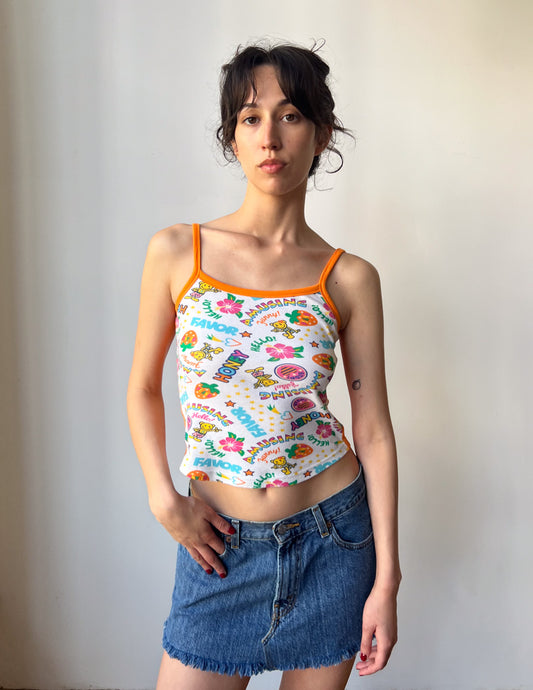 Daisy Lovers Orange All Over Graphic Tank