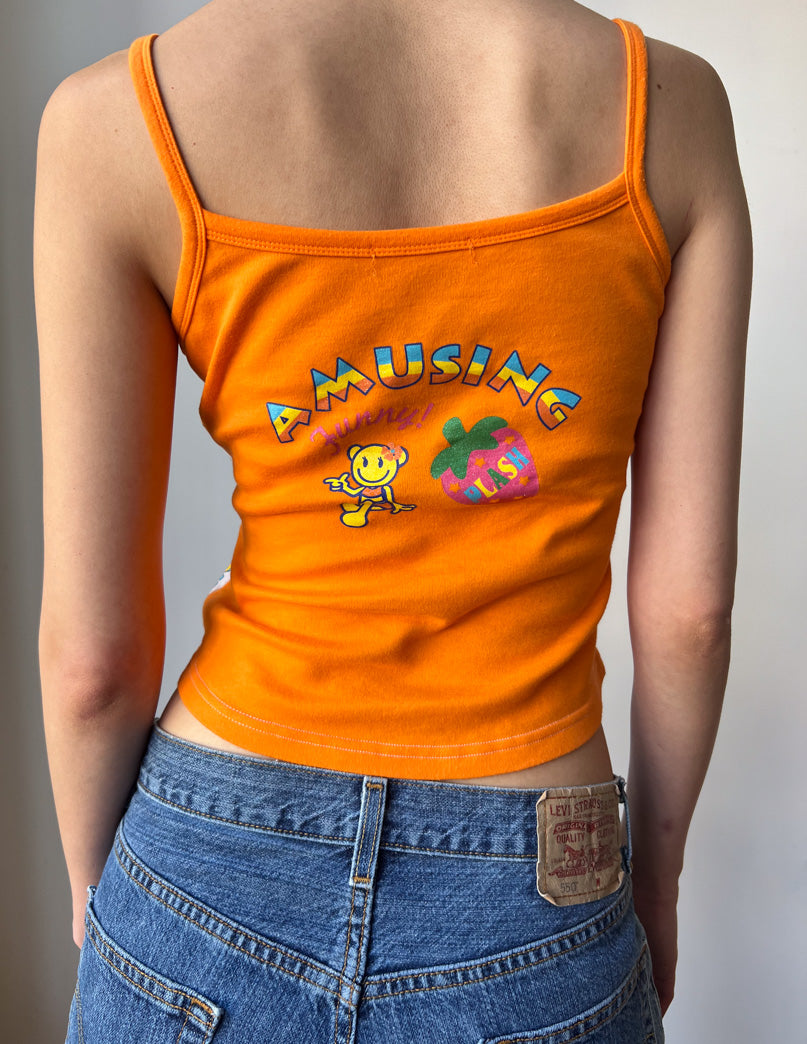 Daisy Lovers Orange All Over Graphic Tank