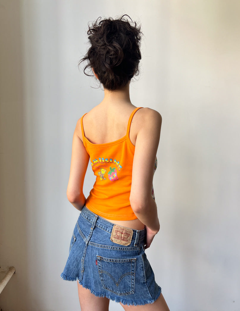 Daisy Lovers Orange All Over Graphic Tank