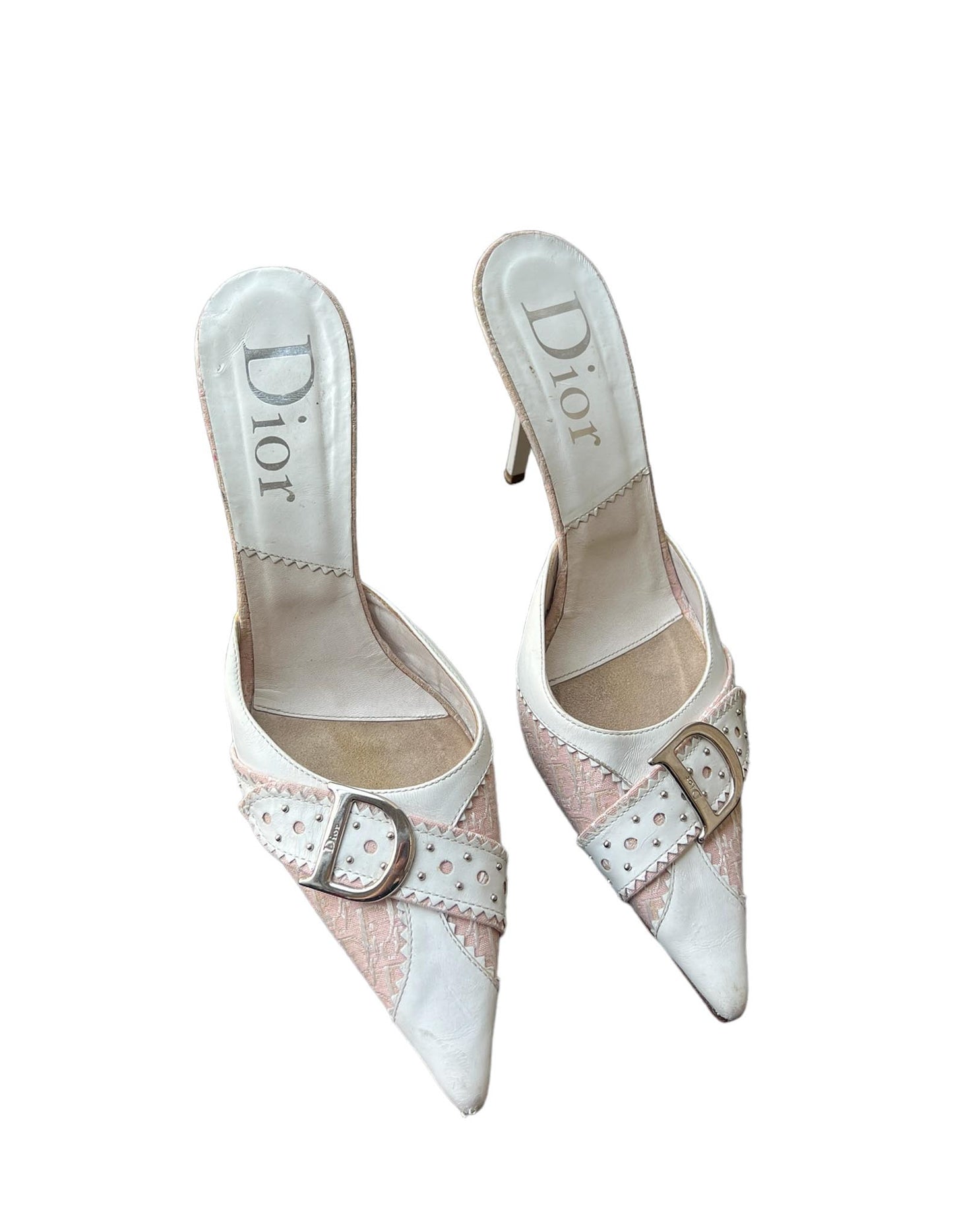 Christian Dior Buckle Kitten Heels